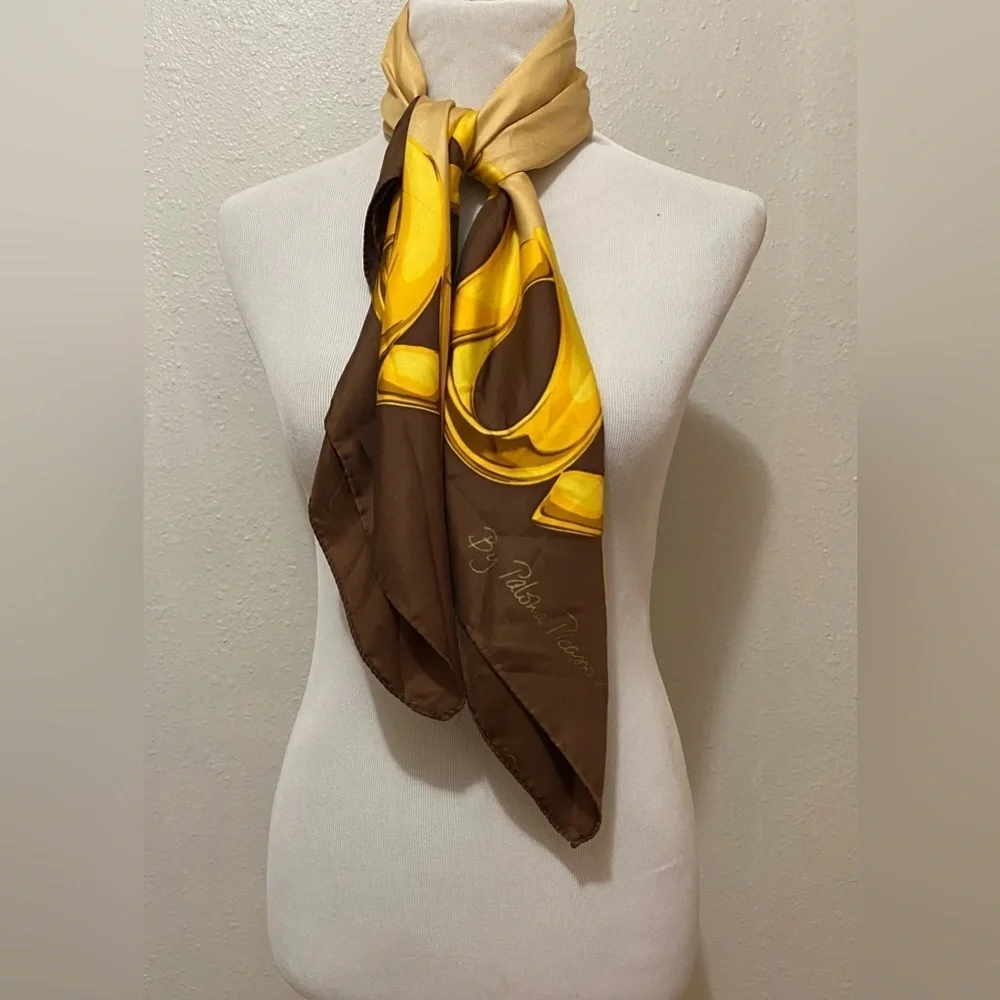 Vintage Paloma Picasso XO silk scarf EUC